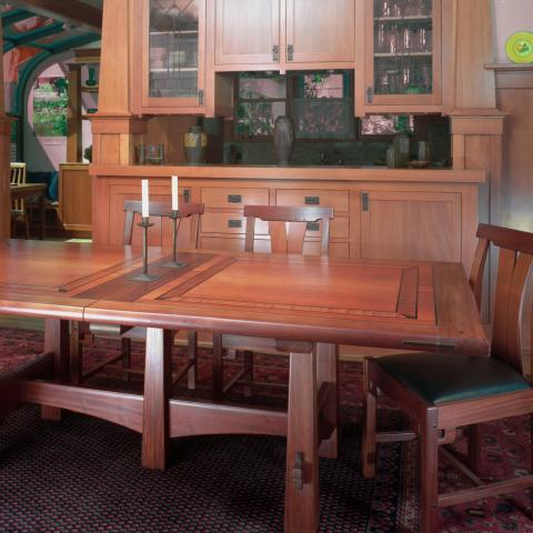 Craftsman table shown in a client dining room