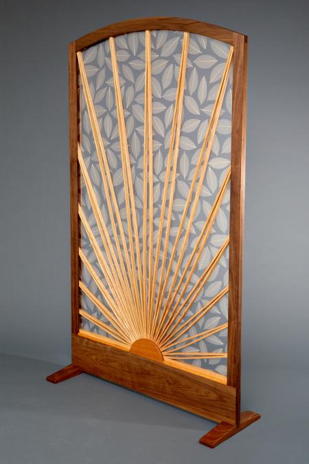Sun and Leaf Room Divider Screen